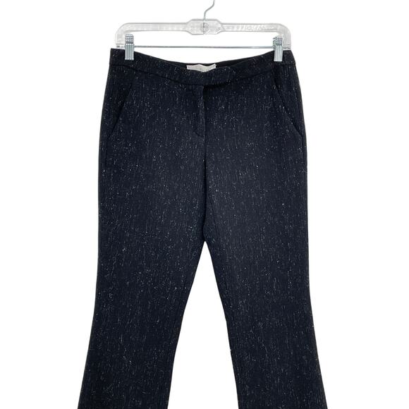 A.L.C.  Virgin Wool Blend Black White Speckled Bootcut Trousers Pants 2 - Picture 4 of 6